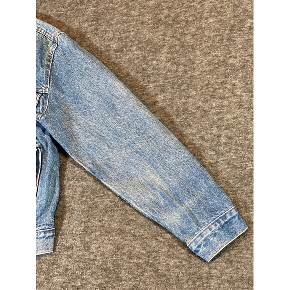 Vintage 80s Levis Jacket Trucker Denim reverts Jean 70506-0214 Women 40 - Picture 6 of 16